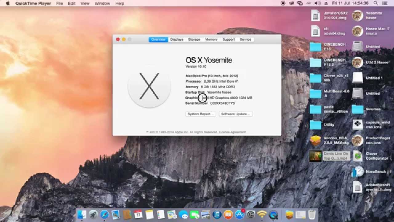 Os x yosemite for old macbook pro